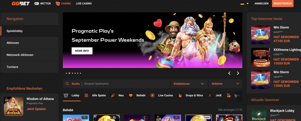 GGbet Casino Test