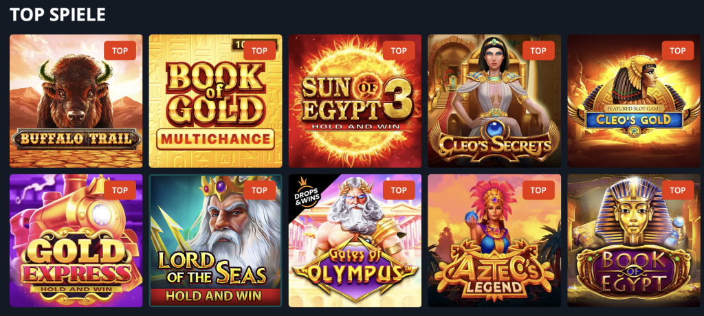 Golden Star Casino Spieleangebot