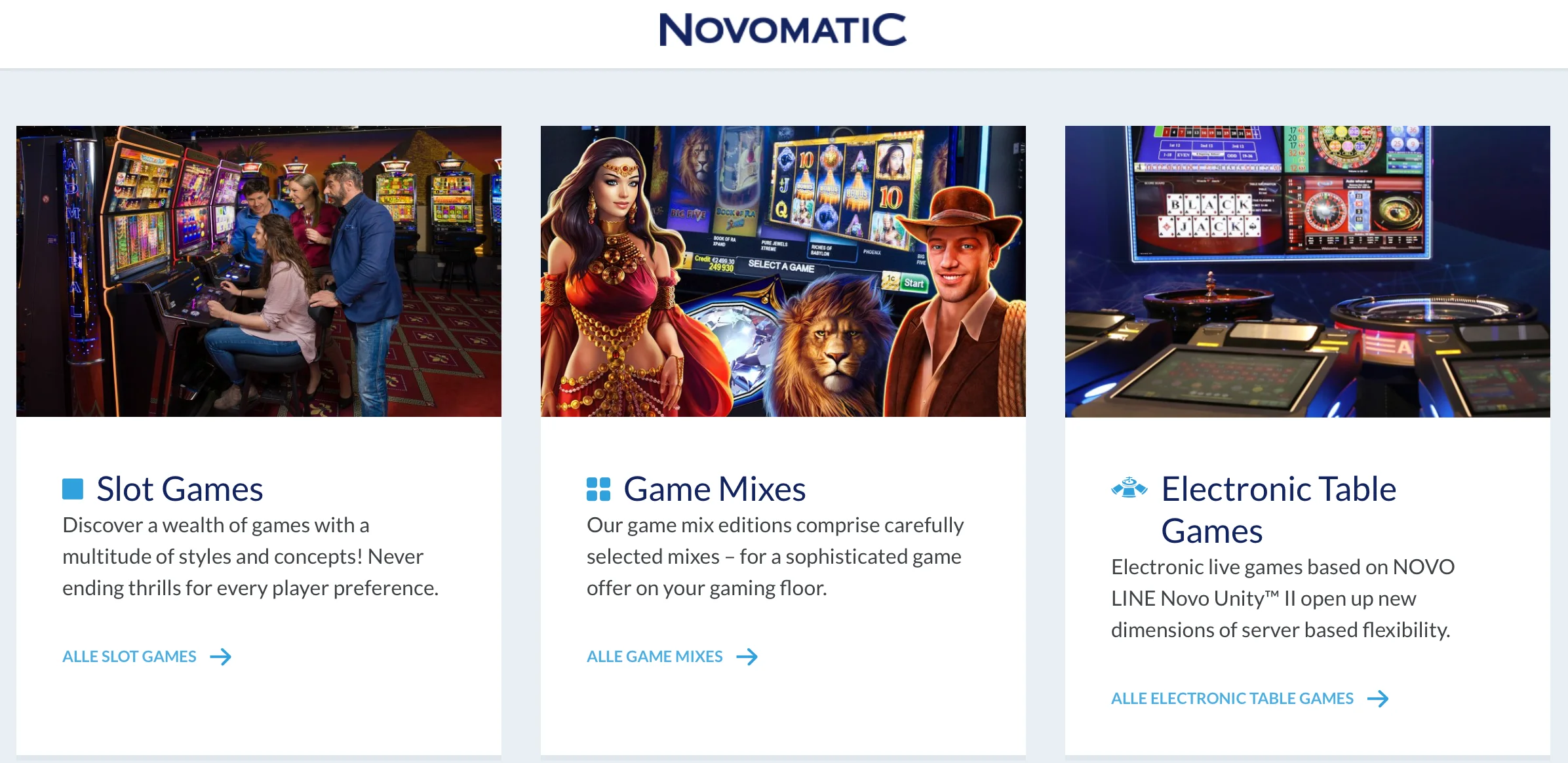 Novomatic Online Casino Herstellern