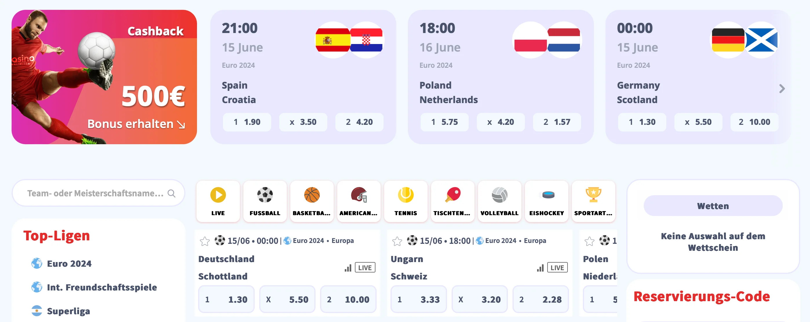 Infinity Sportwetten