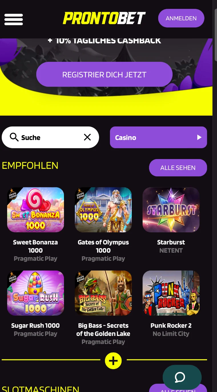 Prontobet Casino App