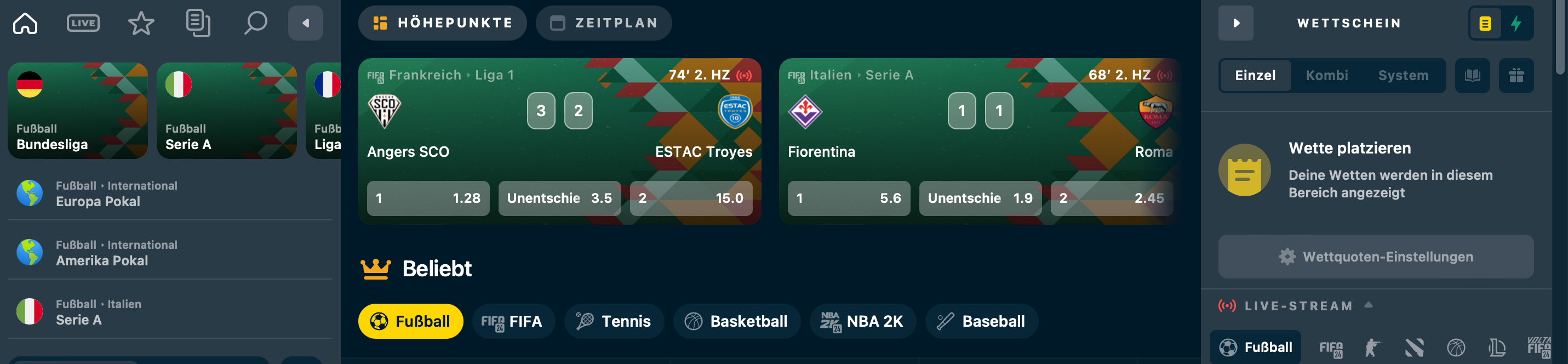 Rollino Sportwetten