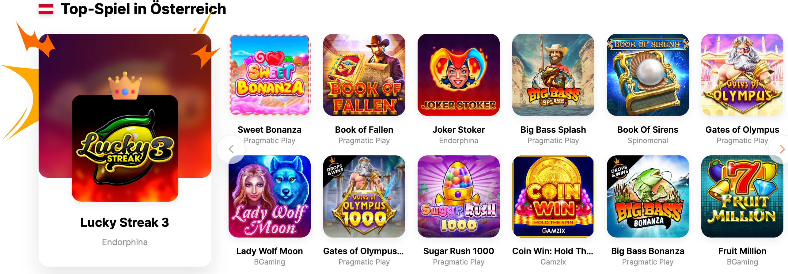 Hitnspin Casino Spieleangebot