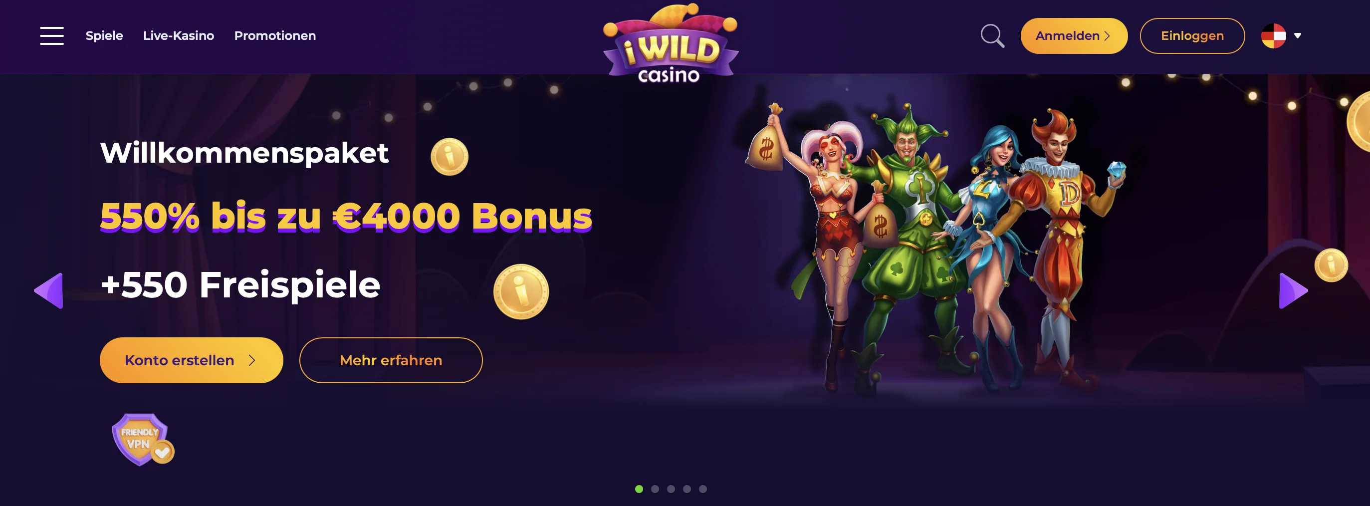 Iwildcasino Lobby