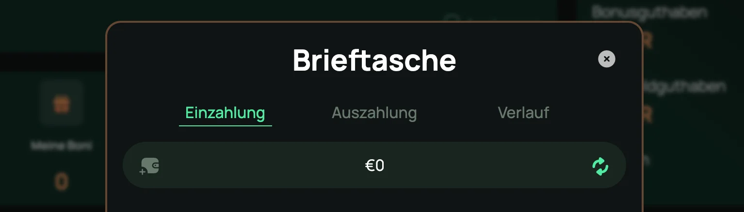 Banküberweisung Einzahlung