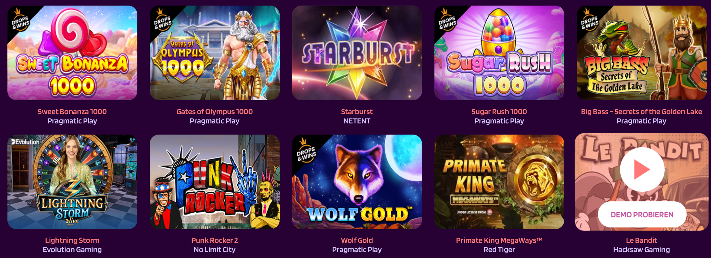 Slotparadise Casino Spieleangebot