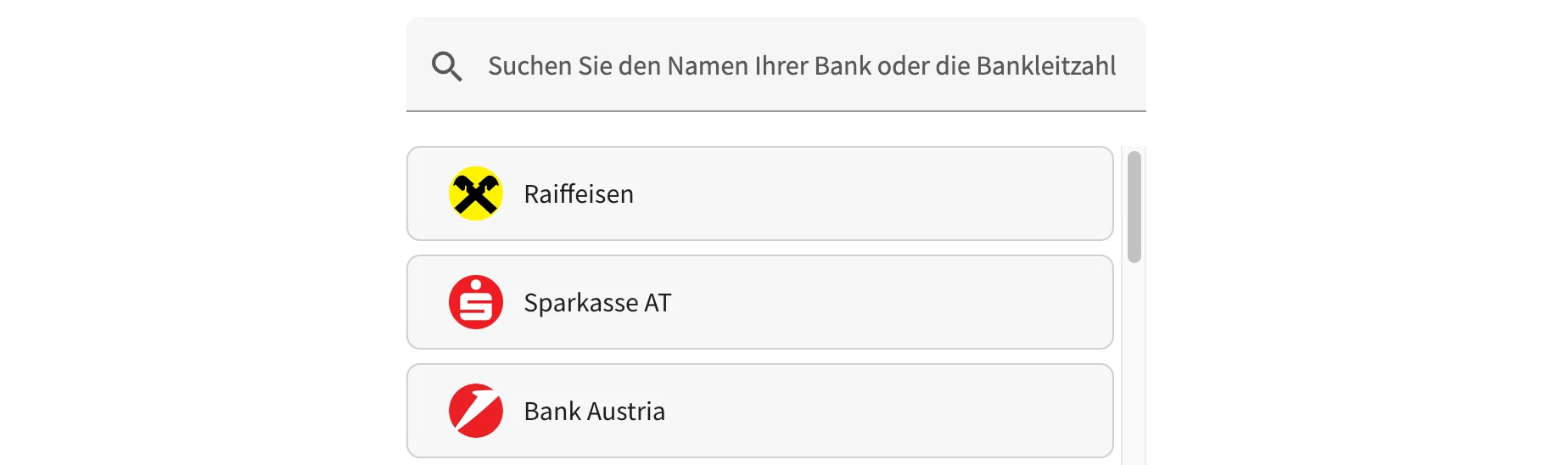 Überweisungsbereich der Online-Bank