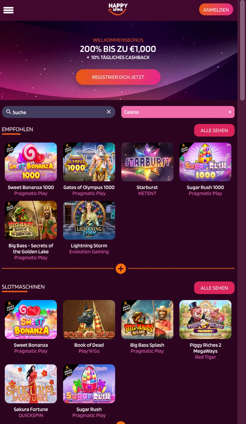 HappySpins Casino App