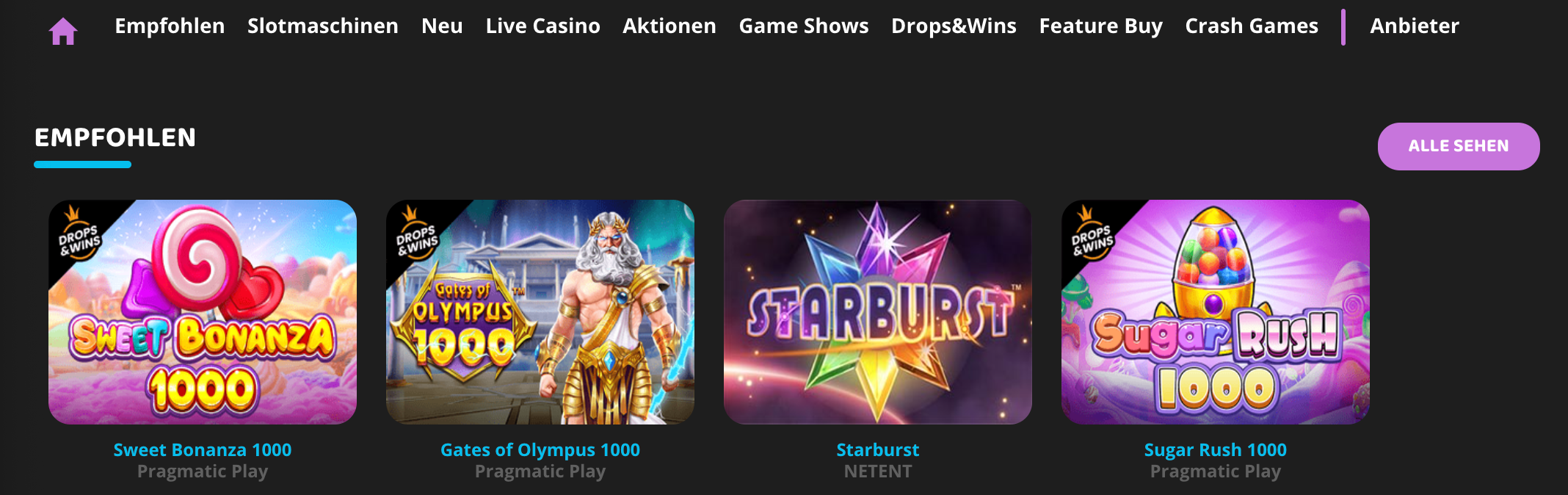 HeyCasino Casino Spieleangebot