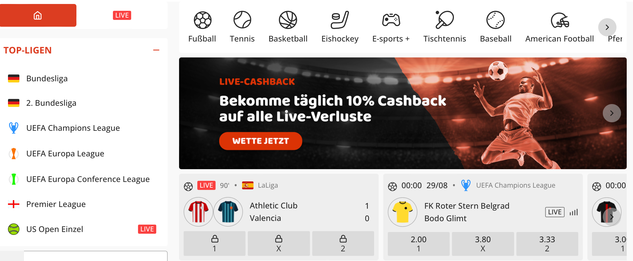 YaaCasino Sportwetten