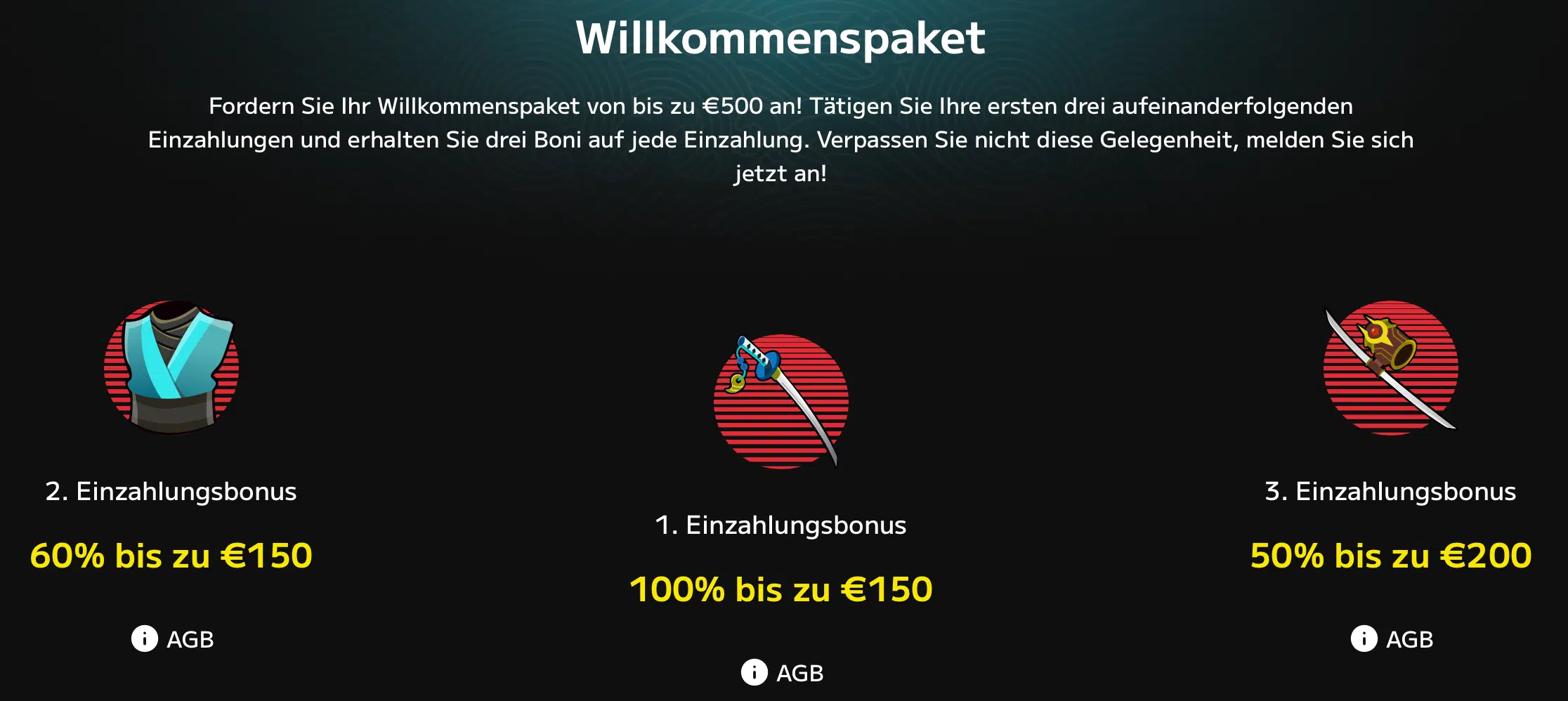 Arten von Casino Bonus