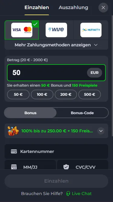 Felixspin Casino Einzahlung