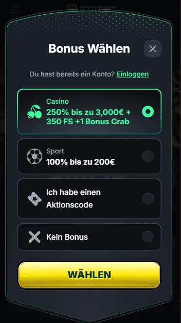 Kinbet Casino Bonus