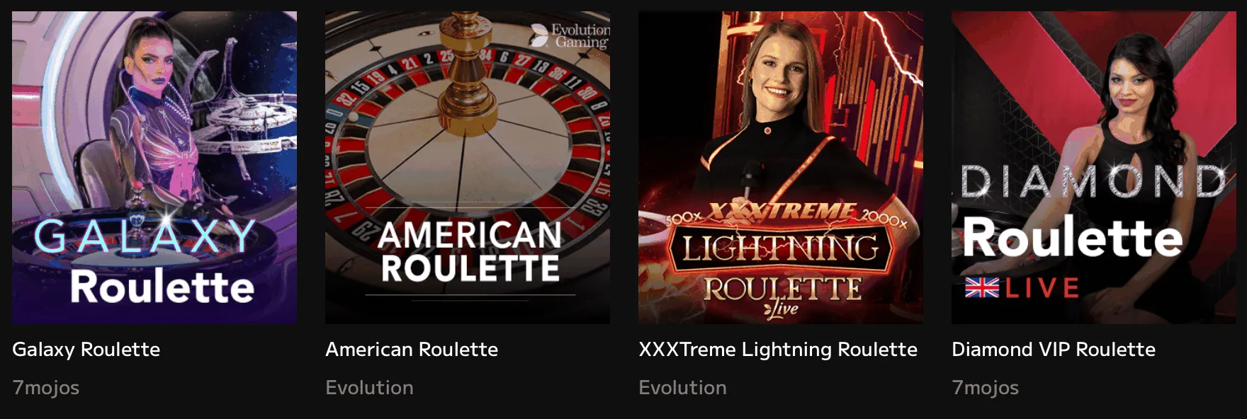 Varianten von Live Roulette