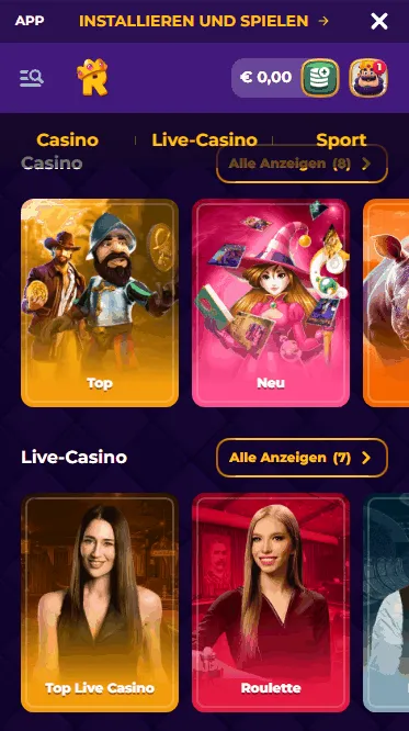 Spielstarten im 15 eur Casino