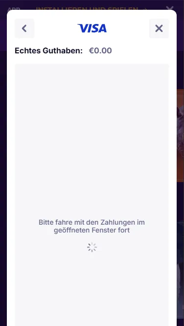 Uberprufen sie die 15 eur Einzahlung