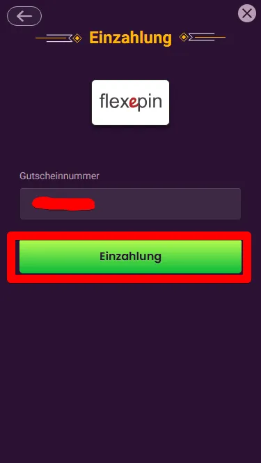 Uberprufen sie die 4 eur Einzahlung