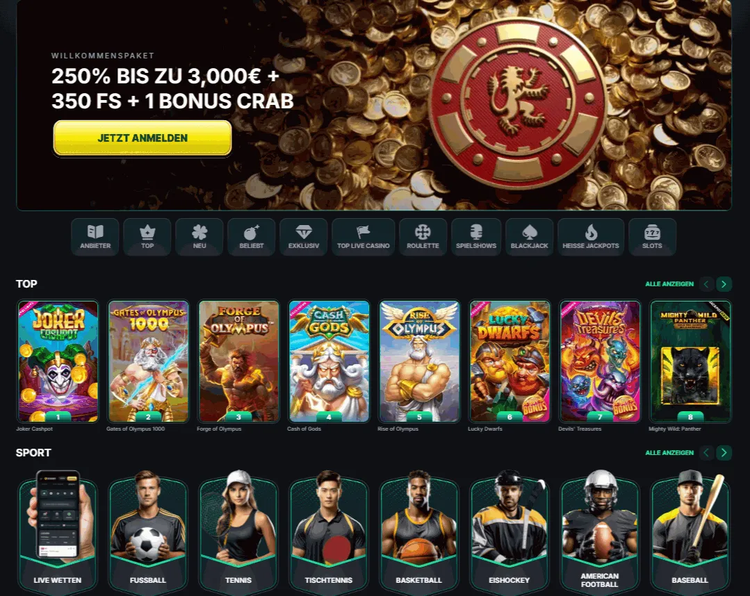 Kinbet Casino Lobby