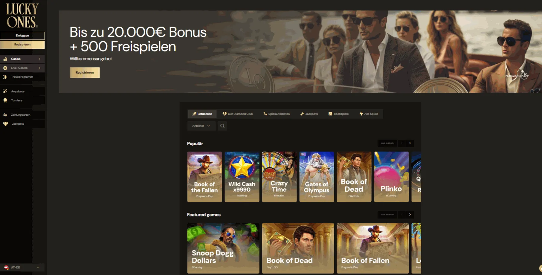 Lucky Ones Casino Startseite
