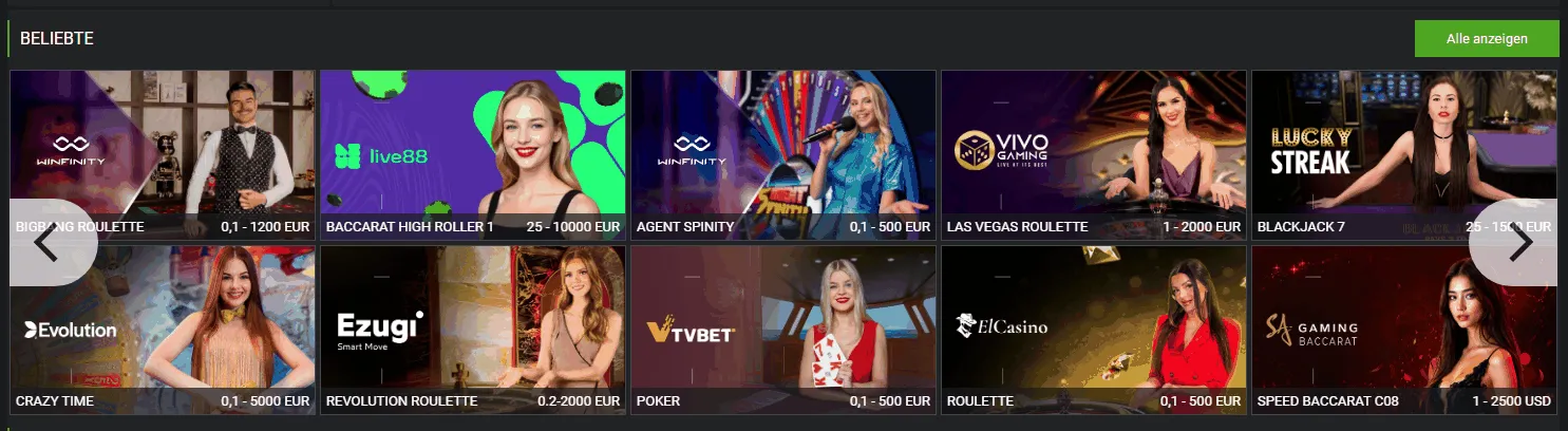 Betlabel Casino Live Spiele Live Casino im Betlabel