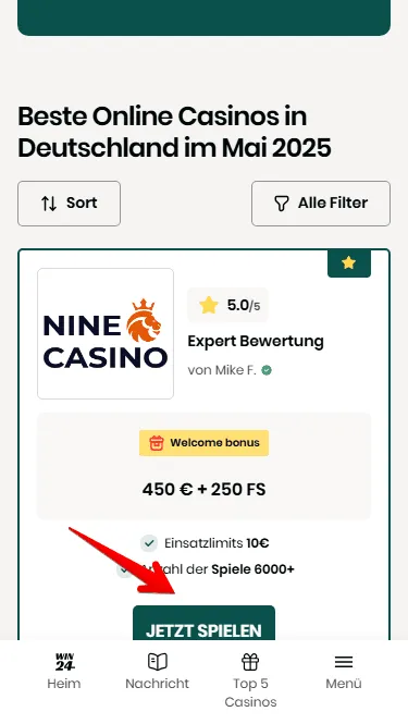 Deutschen Casino Wahl