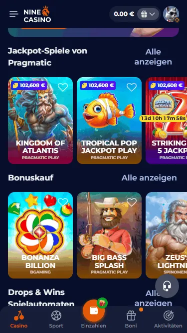 Spielen im Deutschland Nine Casino