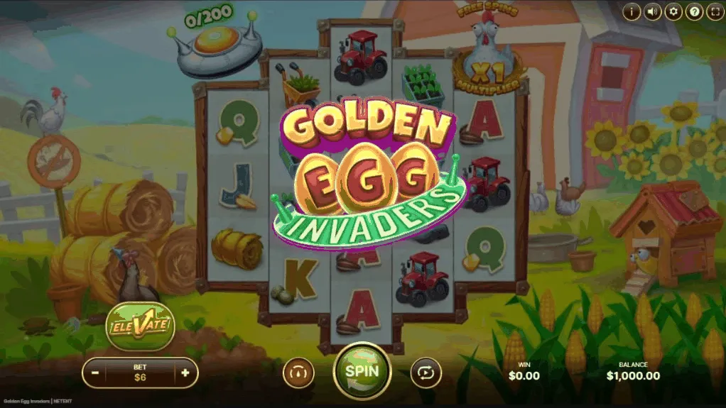 Golden Egg Invaders Spielautomat Netent Golden Egg Invaders Slot Netent