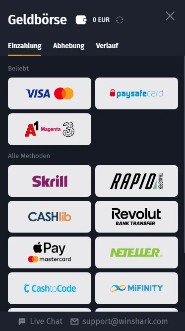 Zahlungen im Krypto Casino