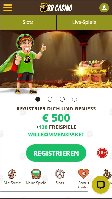 Registrier im Liechtenstein Bob Casino