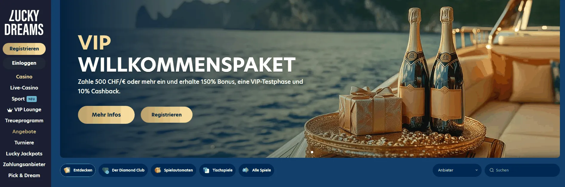 Schweizer Online Casino Lucky Dreams Lucky Dreams Casino fur Schweiz