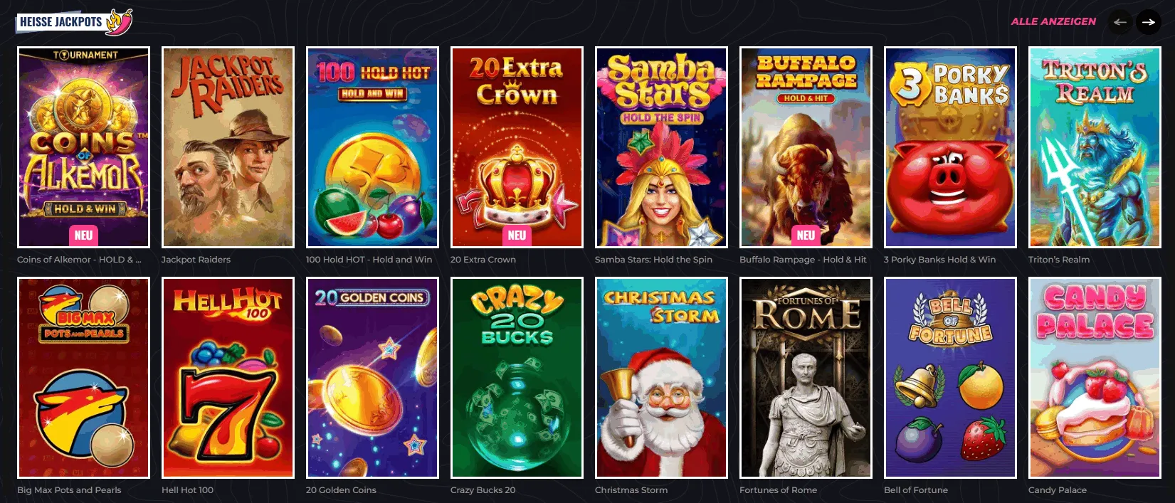 Jackpot Games im Lunubet Jackpot im Lunubet Casino
