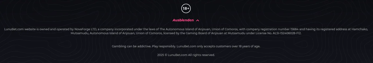 Lunubet Lizenz und Sicherheit Lunubet Casino Lizenz