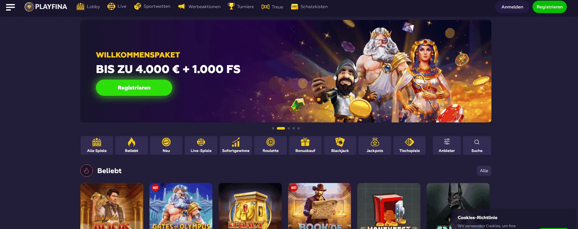 Schweizer Online Casino Playfina Playfina Casino fur Schweiz