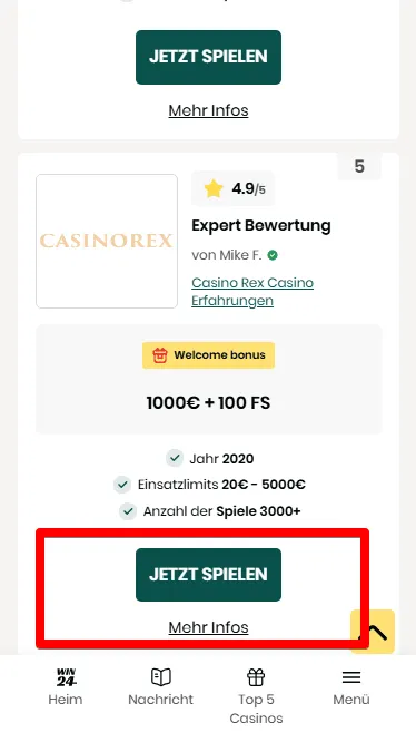 Wahlen sie Sofort Casino