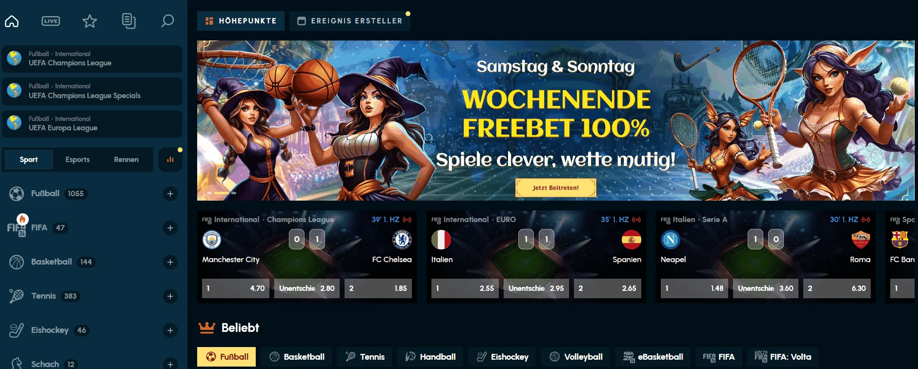 Sportwetten im Spellwin Online Casino Sportwetten im Spellwin