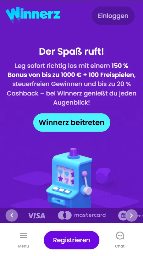 Registrieren im Winnerz Casino