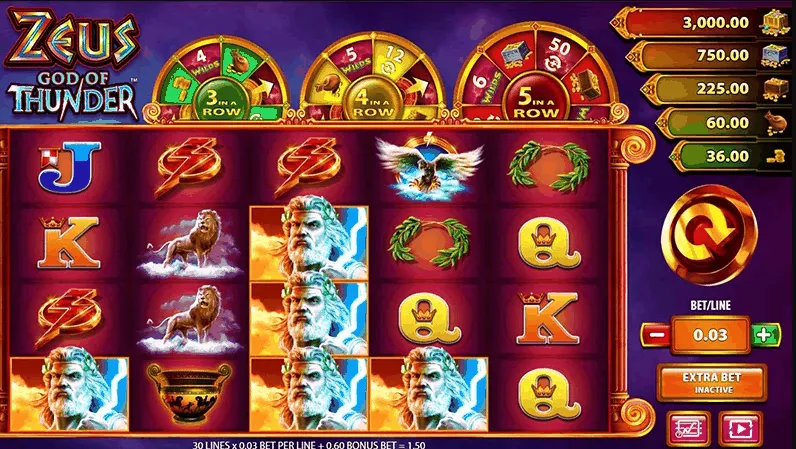 Zeus God of Thunder Spielautomat WMS Zeus God of Thunder Slot WMS