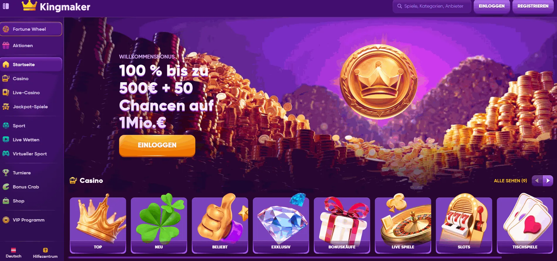 Lobby Kingmaker Casino