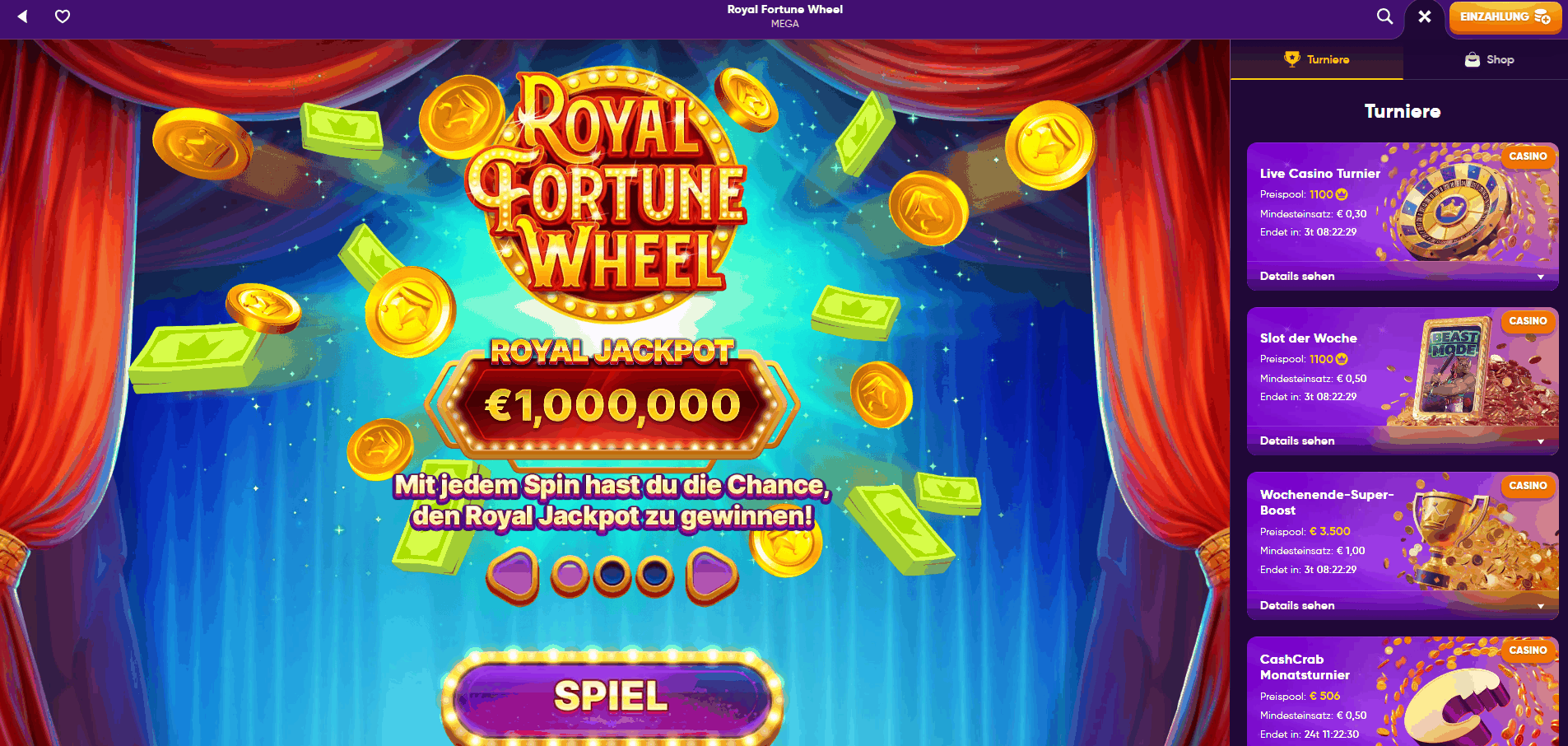 Royal Fortune Wheel im Kingmaker