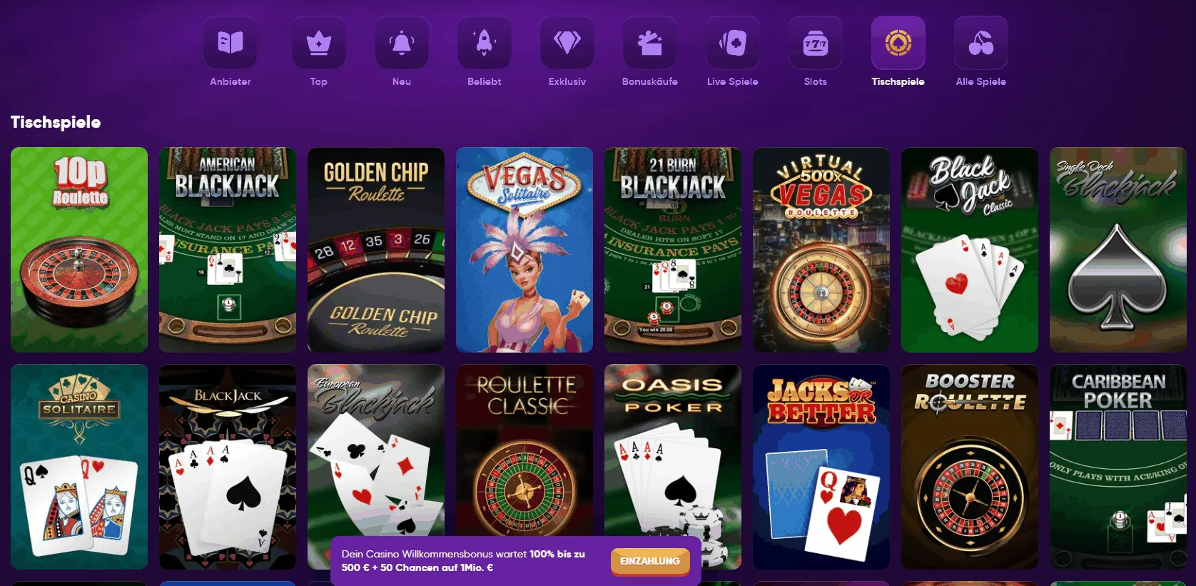 Kingmaker Casino Tischspiele Tischspiele im Kingmaker