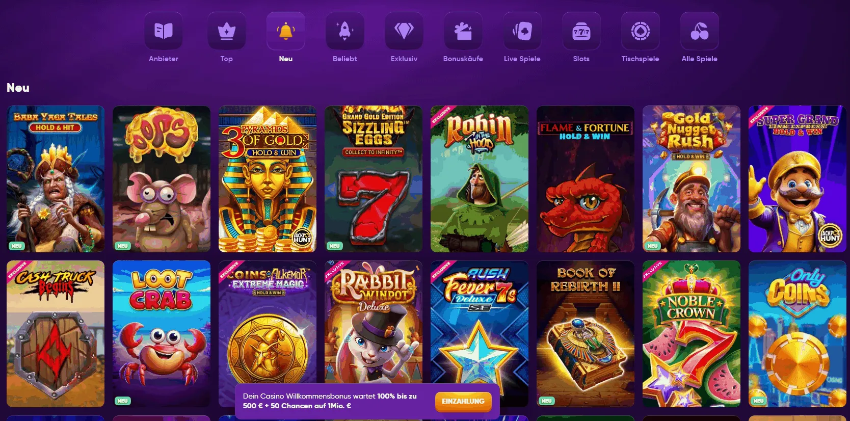Neue Spielautomaten bei Kingmaker Kingmaker Casino Neue Spiele
