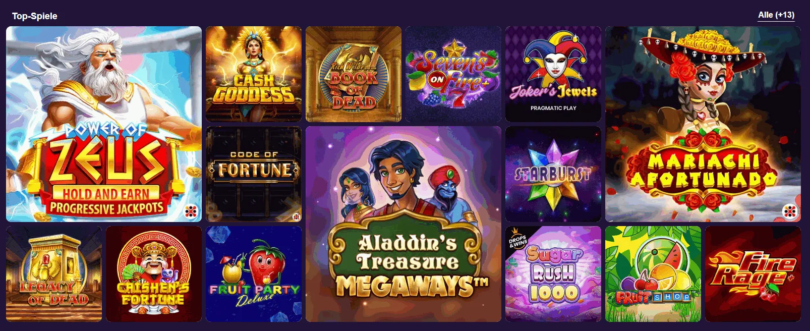 Angebot der Spiele im Playoro Playoro Casino Spielangebot