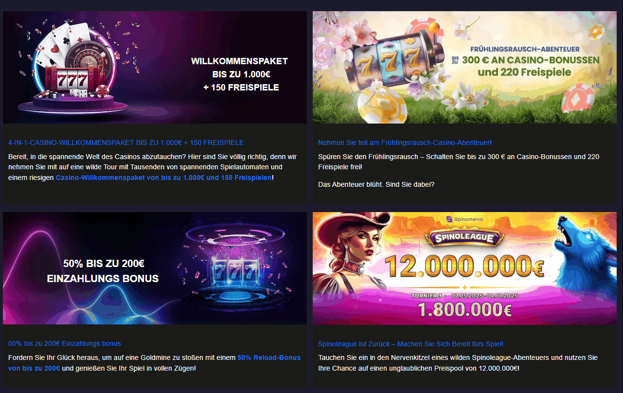 Boni im Pribet Casino