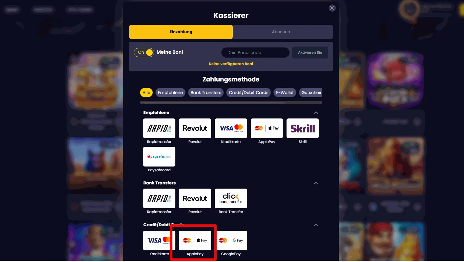 Slots Gem Apple Pay Einzahlungen Slots Gem Apple Pay Zahlung