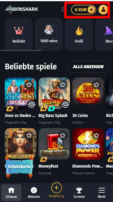 Winshark Casino Kassen