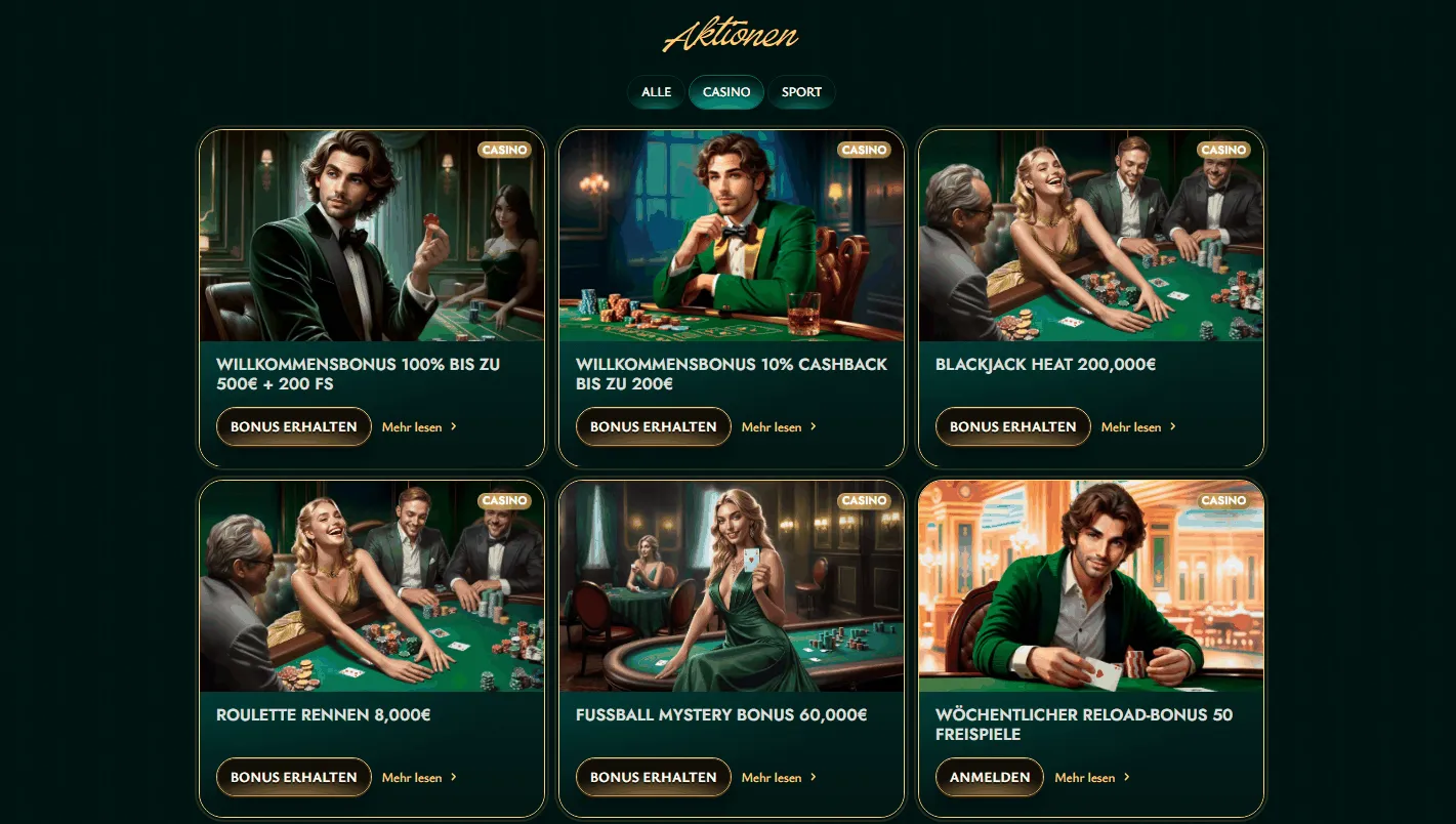 Alle Cashed Casino Bonus Aktionen