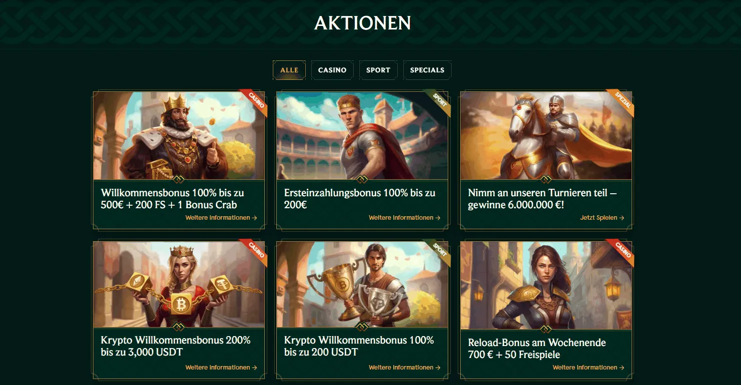 Bonus Aktionen im Casinia Casino Alle Casinia Casino Bonus Aktionen
