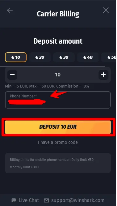 Betrag eingaben mit A1 im Winshark