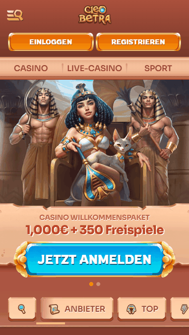 Registrieren im Cleobetra Casino