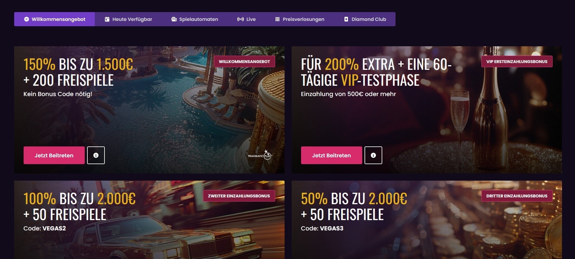Bonusangeboten bei Vegasnow Casino